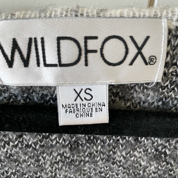 Wildfox Alpaca Wool Blend Black & White Ombre Pixel Party Relaxed Fit Sweater - Picture 7 of 15